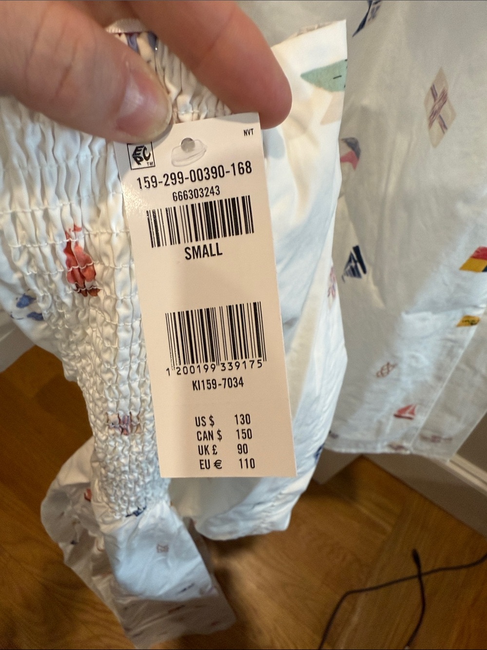 Abercrombie & Fitch White Sundress with Multicolor Nautical Flag Print - Picture 6 of 6